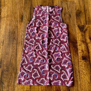LIKE NEW Theory Brindina Veranda Paisley Silk Shift Dress